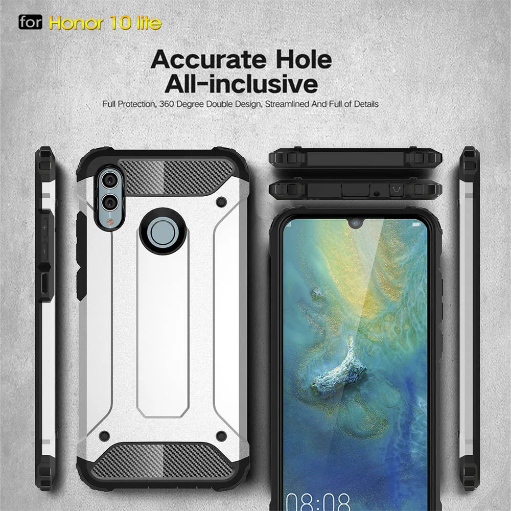 Rugged Soft Cover For Huawei Honor 10 Lite P Smart 2019 Anti Knock Phone Case Hybrid Hard Tough Dual Layer Armor Shockproof |