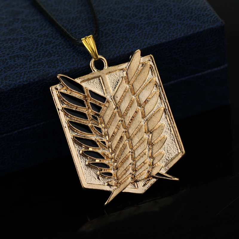 Модное ожерелье из аниме атака на Титанов ожерелья с кулоном в виде крыльев