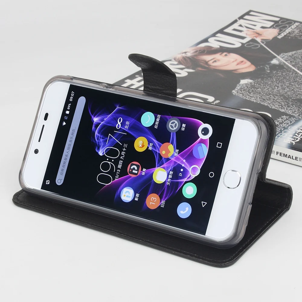 5 0 дюймов 9 цветов кожа личи высокое качество для PPTV V1 чехол телефона флип-Чехлы в