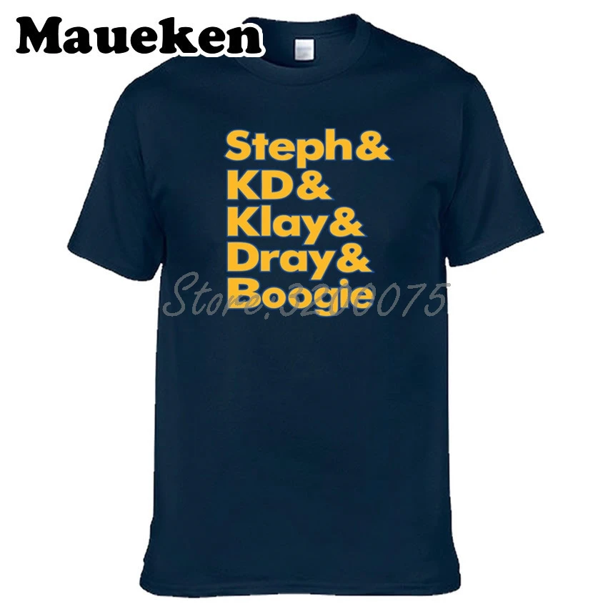 Мужская футболка с надписью Golden State Boogie Cousins Steph Stephen Curry Klay Thompson KD Kevin Durant Dray