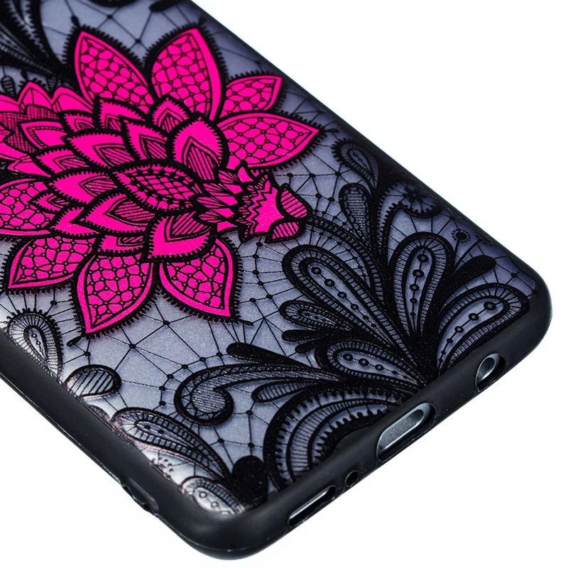 Чехол Floral S10e из мягкого TPU+PC для Samsung Galaxy S6 S7 Edge S8 S9 S10 E Plus Note 8 9 S10plus S10+ Girly Cute Phone Mujer Etui.