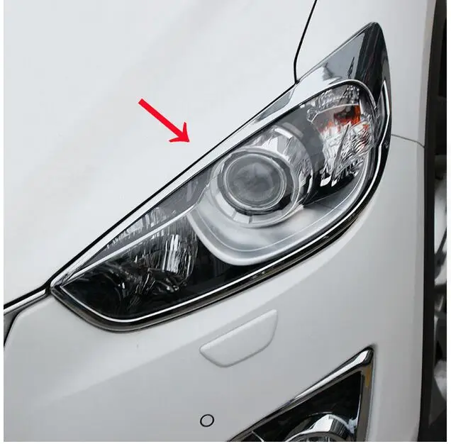 2 шт. хромированный светильник на переднюю головку для MAZDA 3 5 2013 2014