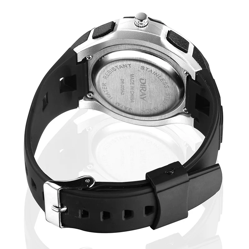 Часы мужские с двойным дисплеем водонепроницаемые силиконовые светодиодный |