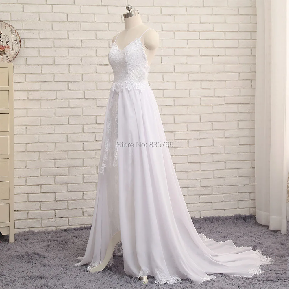Реальное изображение 2019 robe de mariage пикантное пляжное свадебное платье на