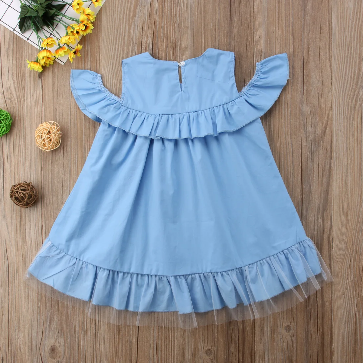 2018 Cute Kid Baby Girls Off Shoulder Party Pageant Tutu Dress Sundress Clothes Size 3-7T | Детская одежда и обувь