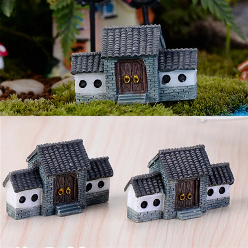 Ancient House Archway Micro Landscape Mini Old City Gate Resin DIY Decor Ornaments Crafts Fairy Garden Bonsai Home Decoration | Дом и сад