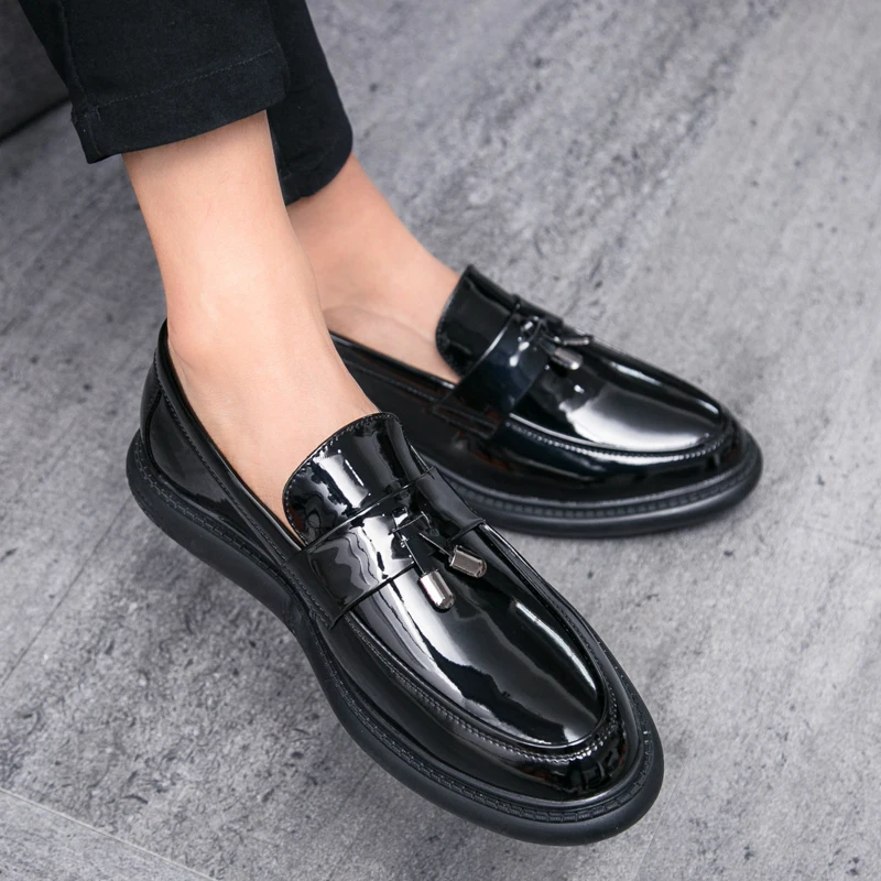 Split Leather Shoes Men Brand Footwear Non-slip Thick Sole Fashion Men's Casual Male High Quality Outdoor Loafers XX4 | Обувь