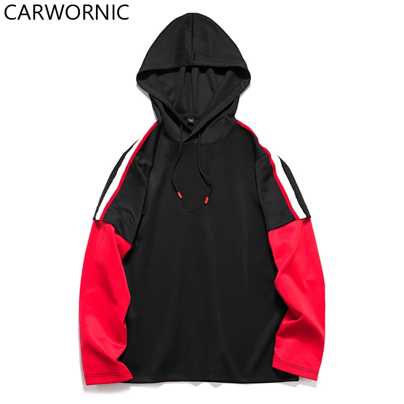 CARWORNIC 2018 Мода Хип-хоп толстовки Для мужчин Повседневное осенний пуловер с