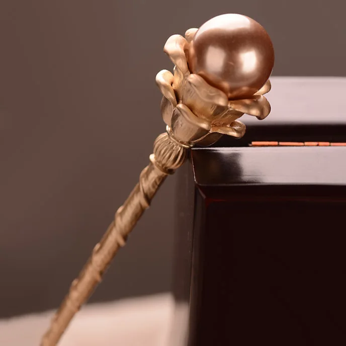 big pearls champagne Morkopela, китайские листья, заколка для волос, винтажная шпилька для волос для женщин, свадебные, схоженные шпильки для волос с жемчугом, палочки, свадебные аксессуары для волос - Окраска металла: big pearls champagne