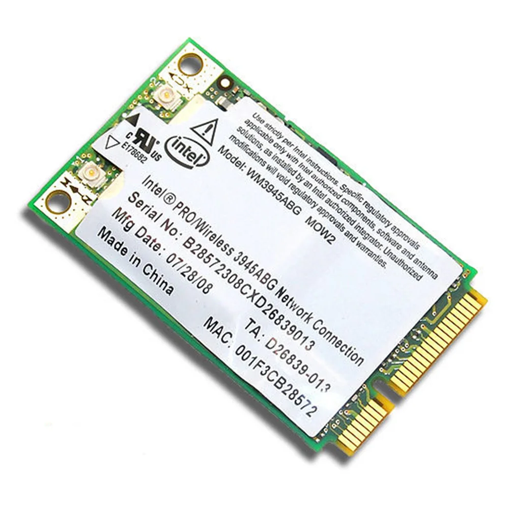 Новый беспроводной ноутбук Intel 3945ABG WM3945ABG мини адаптер для сетевой локальной сети