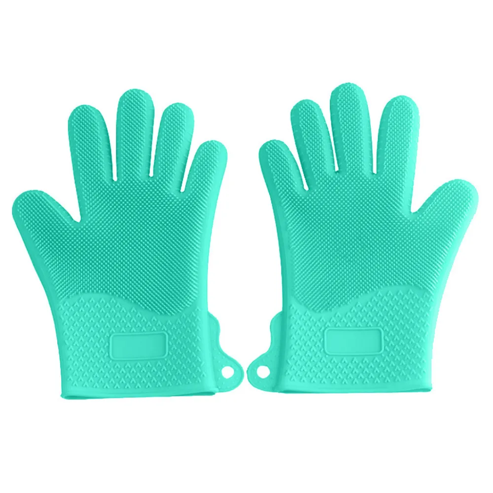 1 шт Волшебные силиконовые перчатки Утепленные для мытья посуда уборки щетка