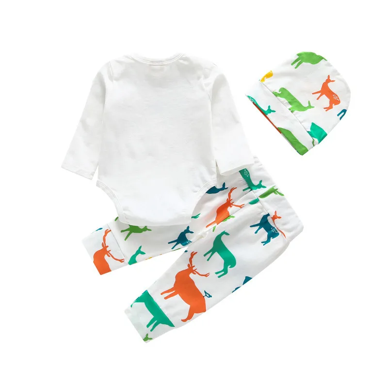 COSPOT 2019 New Baby Clothing Set 3PCS/set Jumpsuit Pants Cap Infant Newborn Clothes Body Suit Boys 25 | Детская одежда и обувь