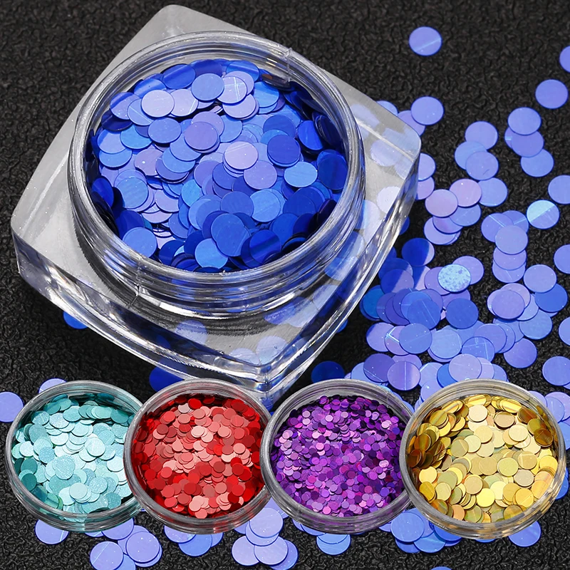 Голографическая 1 мм 2 3 Смешанная цветная тонкая палитра блесток для ногтей