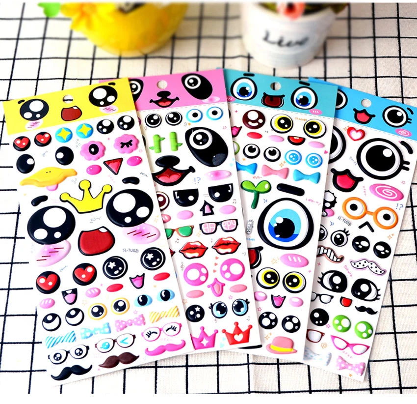 CCINEE милые наклейки эмодзи глаза используемые для Аксессуары куклы сделай сам