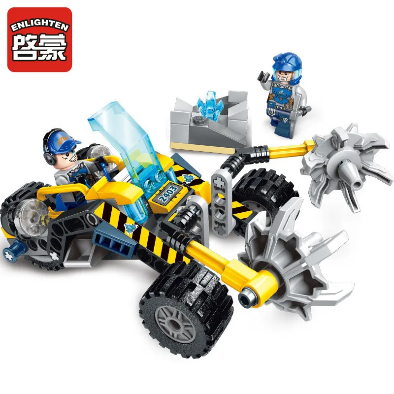 ENLIGHTEN City Spar Team Juguetes Kyanite Squad Совместимые Кирпичи грузовик фигура образовательные