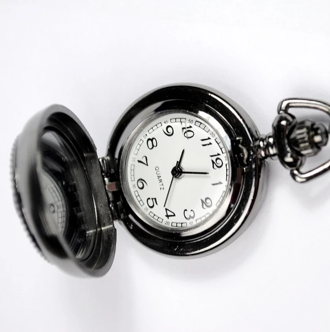 Новые карманные часы Ambar с черным камнем и кристаллами женские винтажные