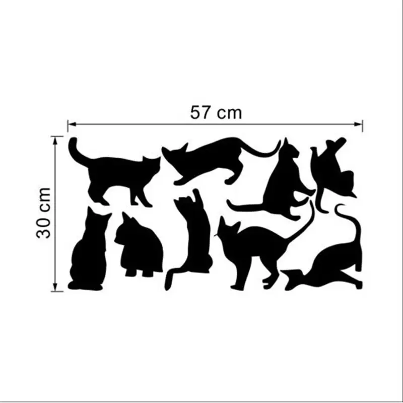 Nine Cats Wall Stickers Removable Vinyl Home DIY Art Decal Decor Kids Room Mural Decoration | Дом и сад