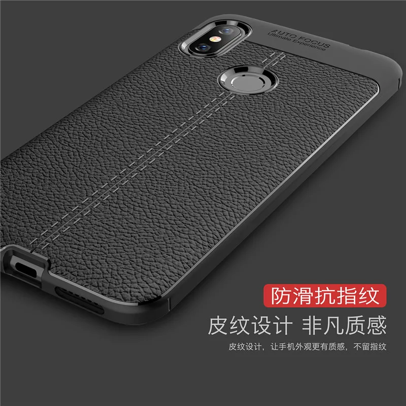 Чехол для Xiaomi Redmi Note 6 Pro противоударный чехол роскошный кожаный мягкий из ТПУ |
