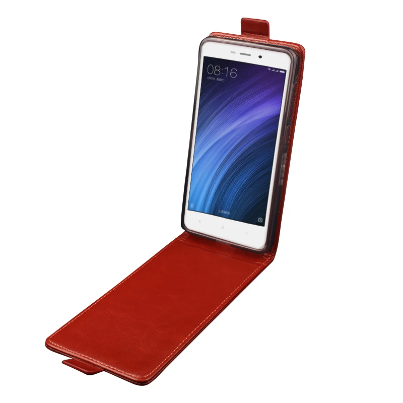 Luxury Leather Card HongBaiwei for Xiaomi Redmi 4A Case Flip Flower Henna Clear Slot Phone Coque Cover | Мобильные телефоны и