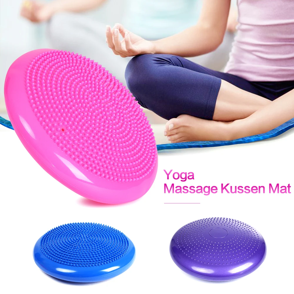 Надувные массаж Йога мяч Фитнес Подушка Коврик Универсальный колебание