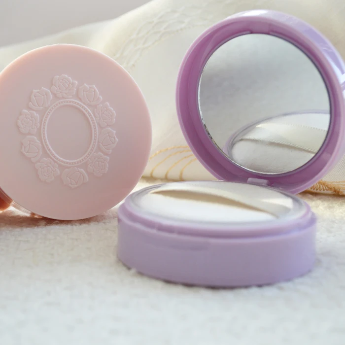 Пустая банка для пудры с ситечком компактный косметический пластиковый