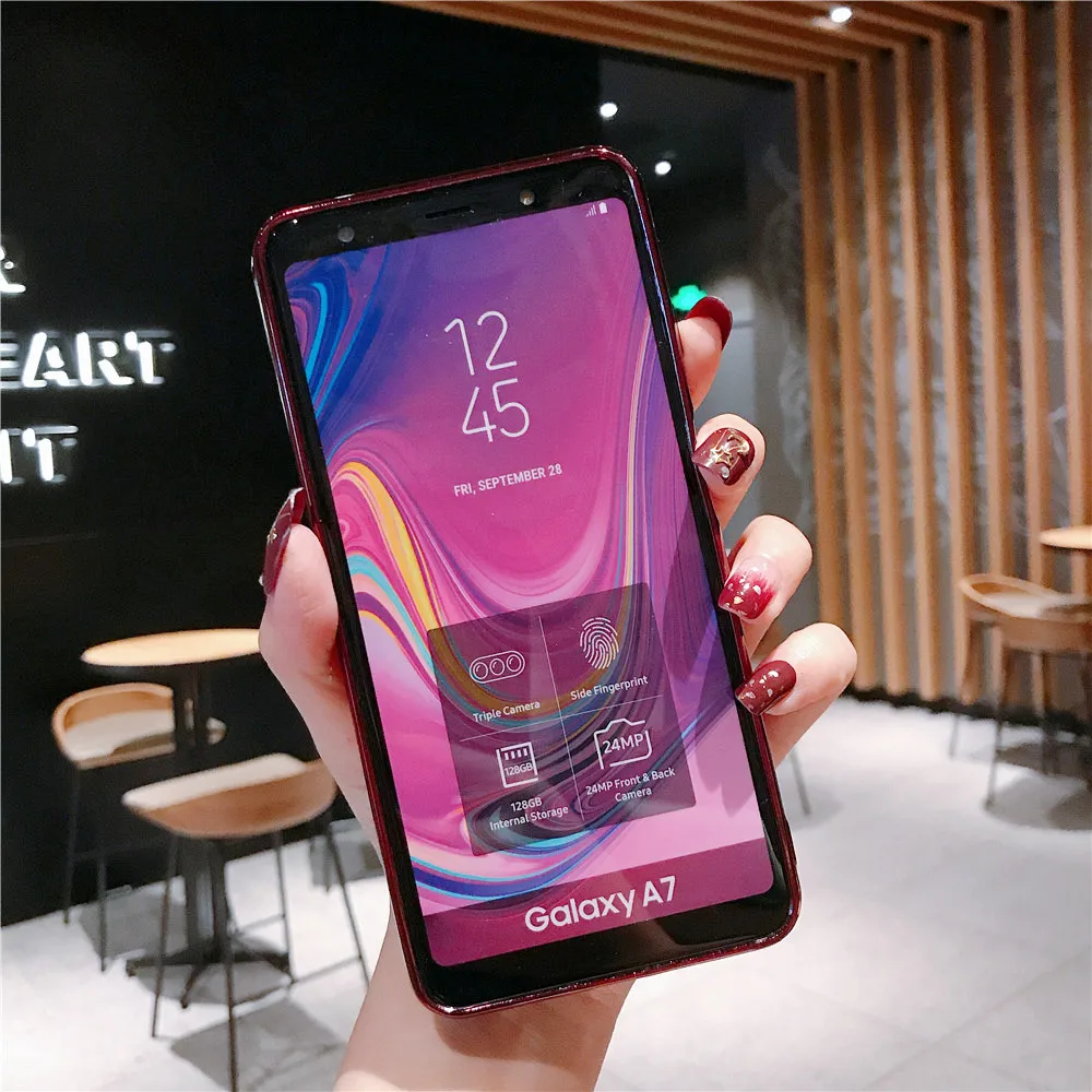 Силиконовый блестящий чехол для телефона для samsung Galaxy A5 A6 A7 A8 плюс A9 Крышка для samsung J2 J3 J4 J5 J6 J7 рro рrime J8