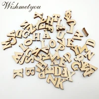 wishmetyou 100pcs 26 letters unfinished wooden discs for handmade alphabet cutout wood diy patch scrapbooking arts crafts supply