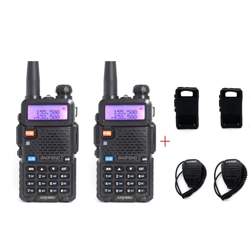 Option7 2 шт. BaoFeng UV-5R walkie talkie Профессиональный CB радио приемопередатчик baofeng UV5R 5 Вт двухдиапазонный радио VHF& UHF портативный двухстороннее радио - Цвет: Option7