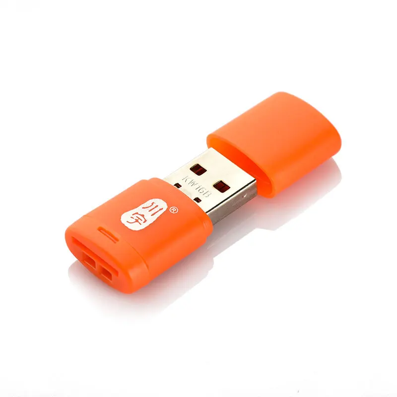 Orange Kawau Micro SD кард-ридер 2,0 USB высокоскоростной адаптер с TF слотом для карт C286 максимальная поддержка 128 ГБ кард-ридер для компьютера - Цвет: Orange