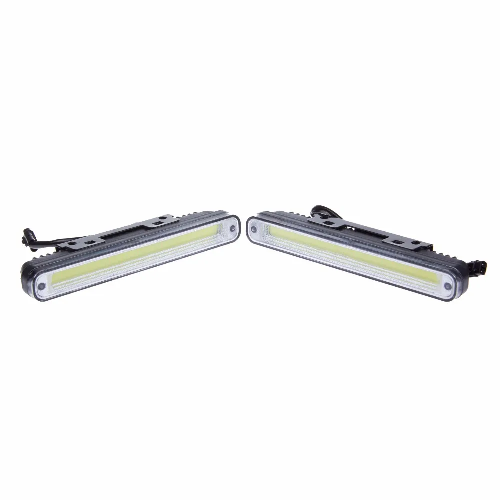 

1 Pair COB LED Daytime Running Light DRL Fog Driving Lamp for Universal Car Automobiles White 12V Waterproof