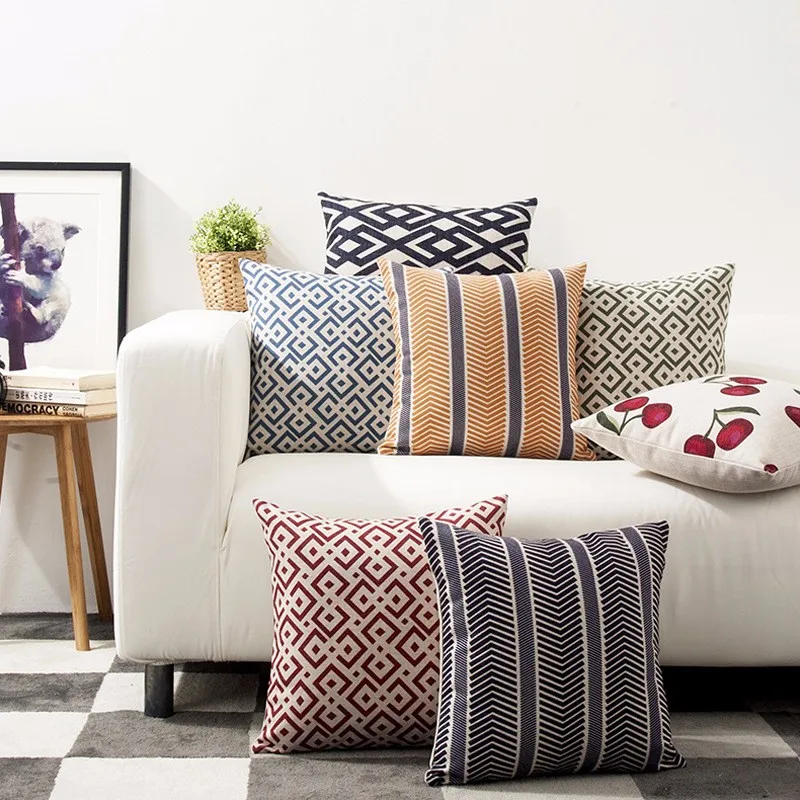 Декоративный чехол для подушки простой классический современный с