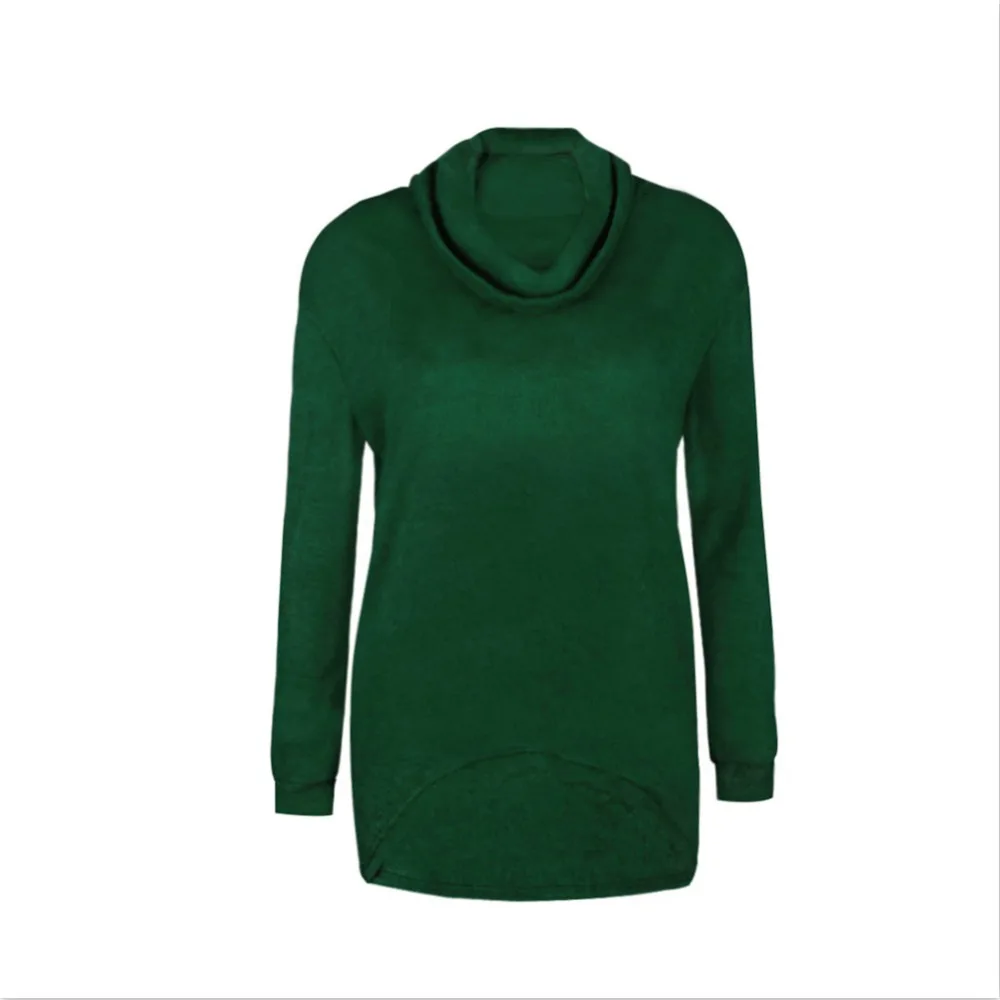 2017 Casual Wild Wear Solid Female Pullovers Full Sleeve Turtleneck Autumn Winter Loose Thin Asymmetrical Women's Sweater S-XL | Женская