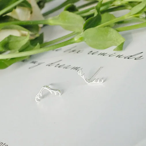 Женские гипоаллергенные серьги гвоздики из серебра 100% пробы|hypoallergenic stud earrings|fashion