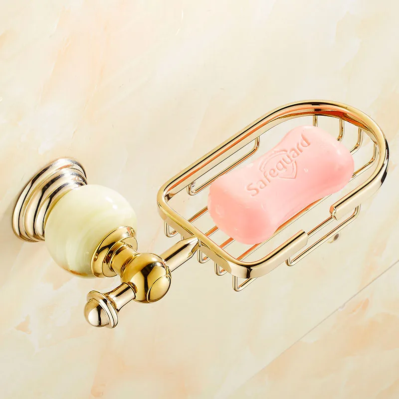 Хрустальная и нефритовая Золотая ванная комната кухонная корзина для мыла