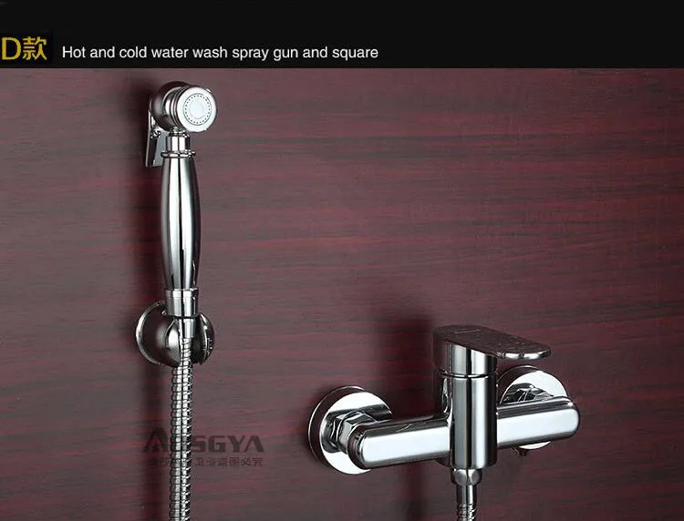 Медный кран для биде холодной и горячей воды 4 типа насадка душа с распылителем