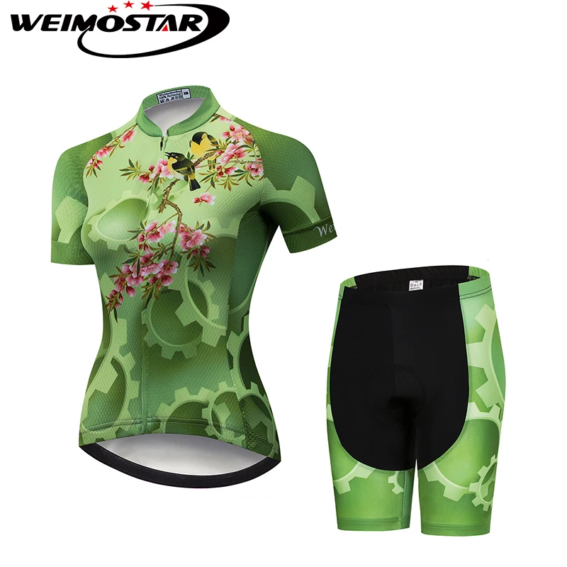 Женский комплект для велоспорта WEIMOSTAR зеленый одежды 2019 pro team Ropa ciclismo одежда