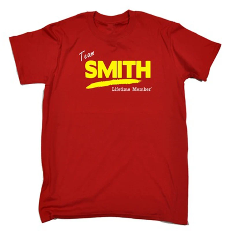 Для мужчин команда Smith жизни член Забавный Футболка 2018 новый летний хлопок