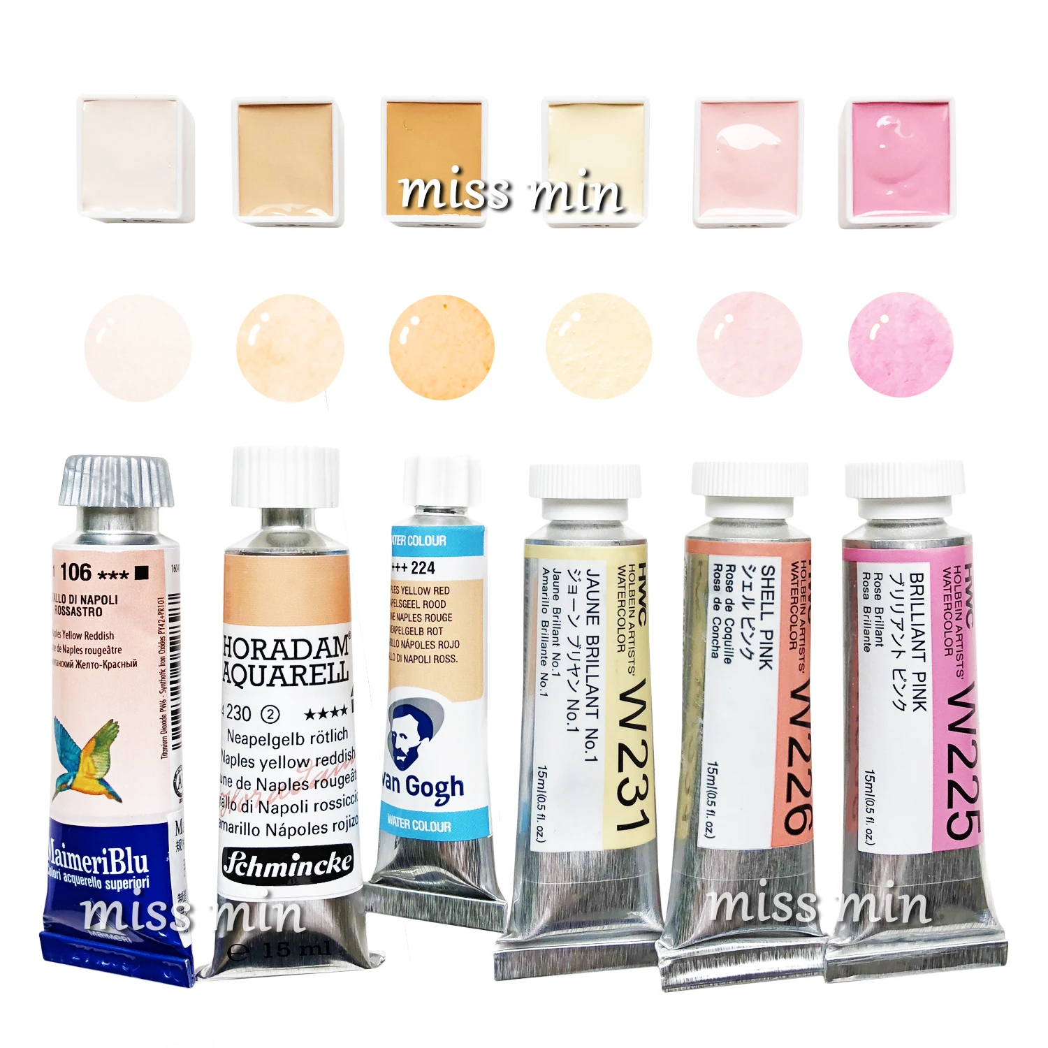 Ручная работа цвет кожи акварельная краска телесный 2 мл подпакет дорожный