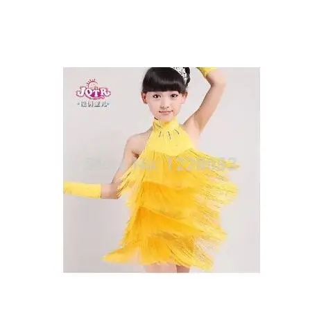 Новое поступление Детские бальные платья для девочек 110-170 см латиноамериканских