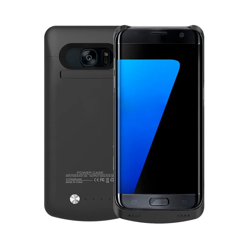 5200 мАч Внешний аккумулятор чехол для Samsung Galaxy S7 Edge запасной с подставкой |