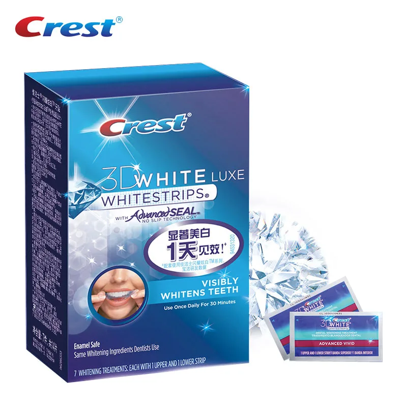 Гребень 3D Whitestrips Расширенный яркие зуб Whiteing LUXE белый гигиена полости рта