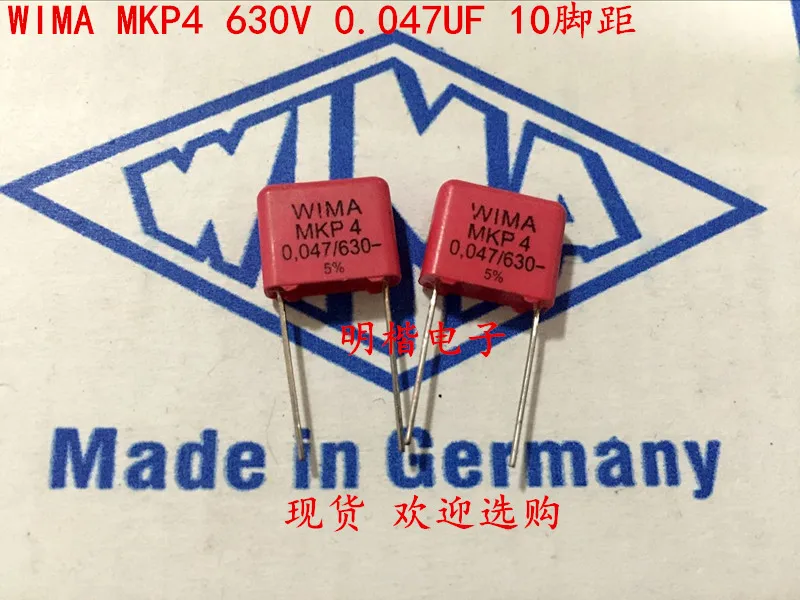 2020 hot sale 10pcs/20pcs Germany WIMA Capacitor MKP4 630V0.047UF 630V473 47NF P:10m Audio capacitor free shipping