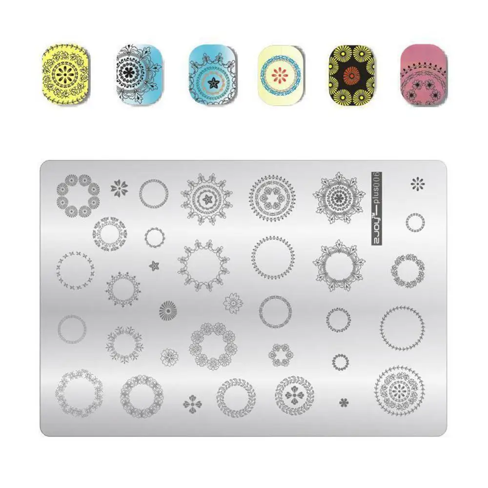 1 шт. Геометрические Волны для серфинга ногтей штамповки пластины большого