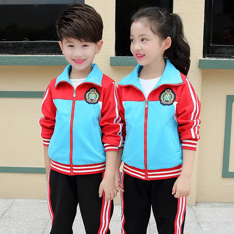 2017 Adult Children's Primary School Uniforms Teenage Autumn long sleeve sports outwear clothing Kids tracksuit outfit | Тематическая