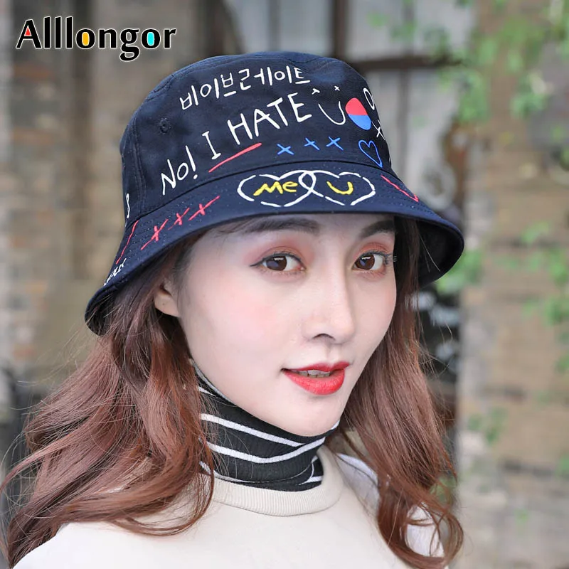 Черная Панама мужская шляпа Хип Хоп Лето 2019 Харадзюку женские с надписями