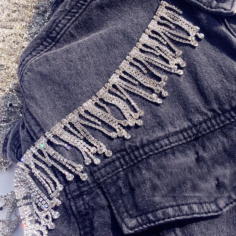 Цепочка с кристаллами ширина 5 см украшение кисточками | Дом и сад