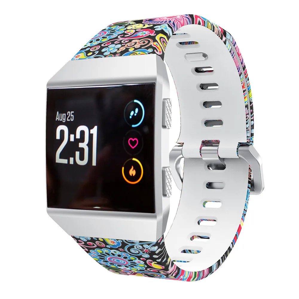 Спортивные Мягкие силиконовые часы ремешок для Fitbit ионной умные фитнес замена