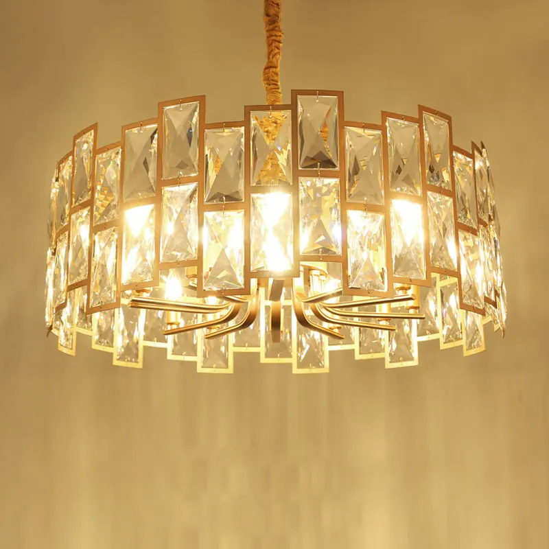 Хрустальный подвесной светильник креативный нестандартный круглый железная