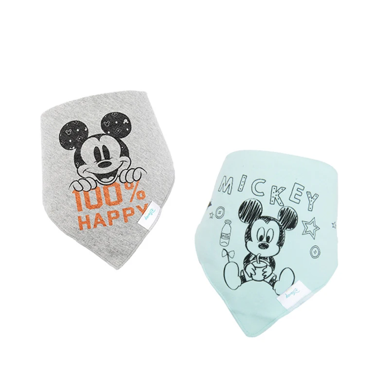 Disney baby saliva полотенце хлопок нагрудник детский нагрудник с мультяшным принтом двойной треугольное полотенце для ужина