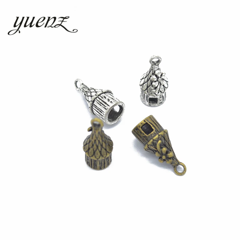 

YuenZ 8pcs Antique Silver color House Charm Chalet Charm For Jewelry Making 18*8mm E2